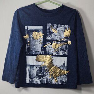 The Childrens Place Dinosaur Graphic Long Sleeve Shirt Size 3T